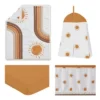 Sweet Jojo Designs Baby Crib Bedding Set - White And Pumpkin Boho Sun Collection 4pc -Kids House GUEST 593cd7b6 534e 4109 8380 f121e76002f2