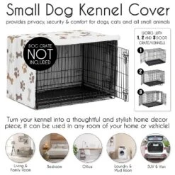 Sweet Jojo Designs Dog Crate Kennel Cover 24in. Paw And Bone Brown Grey And Taupe -Kids House GUEST 59fa262d 386a 40d5 880f 9d21c21f1c14