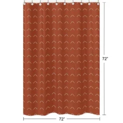 Sweet Jojo Designs Shower Curtain 72in.x72in. Diamond Tuft Orange And Ivory -Kids House GUEST 5a709149 f23a 4e6a 8acd 4c6fe091ce59