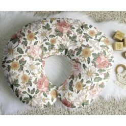 Sweet Jojo Designs Girl Support Nursing Pillow Cover (Pillow Not Included) Vintage Floral Pink Green And Yellow -Kids House GUEST 5b47a529 9ab8 46e6 a79c 04952b2ba19b