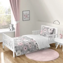 Sweet Jojo Designs Girl Toddler Bedding Set Watercolor Floral Grey And Pink 5pc 13 Sweet Jojo Designs Girl Toddler Bedding Set Watercolor Floral Grey And Pink 5pc -Kids House GUEST 5b495cd2 9a11 4433 810a 98059628538b