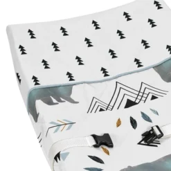 Sweet Jojo Designs Changing Pad Cover Boy Bear Mountain Blue Black And White -Kids House GUEST 5c38921a d4ae 4015 b96c c225741f07b3