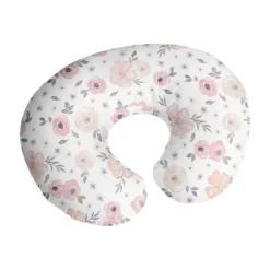 Sweet Jojo Designs Girl Support Nursing Pillow Cover (Pillow Not Included) Watercolor Floral Pink And Grey -Kids House GUEST 5f5b6283 2195 4f42 822b b6c12981e2a2