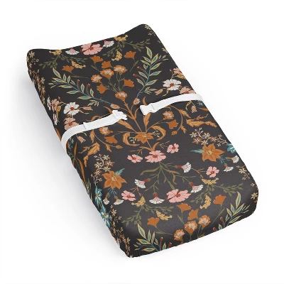 Sweet Jojo Designs Girl Changing Pad Sheet Boho Floral Wildflower Orange Black And Blue 8 Sweet Jojo Designs Girl Changing Pad Sheet Boho Floral Wildflower Orange Black And Blue - Image 6