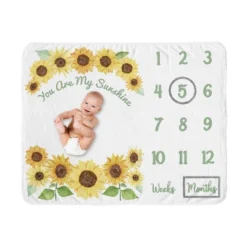 Sweet Jojo Designs Girl Baby Milestone Blanket Sunflower Yellow Green And White -Kids House GUEST 61a312cc 054e 442f 9f0f f10d8a90cdc1
