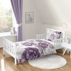 Sweet Jojo Designs Girl Toddler Bedding Set Peony Floral Garden Purple Ivory And Green 5pc 13 Sweet Jojo Designs Girl Toddler Bedding Set Peony Floral Garden Purple Ivory And Green 5pc -Kids House GUEST 61a3259a ac0c 44e8 851b e9ce97f394f8