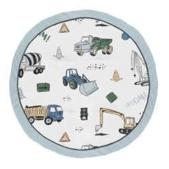 Sweet Jojo Designs Boy Baby Tummy Time Playmat Construction Truck Green Blue And Grey -Kids House GUEST 61cae2cd 854a 4872 aad2 6591296af84f