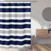 Sweet Jojo Designs Shower Curtain 72in.x72in. Stripe Blue Grey -Kids House GUEST 631231d0 4fc0 4dbf 96ec 3b3d7f653d8f