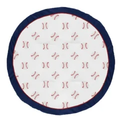 Sweet Jojo Designs Boy Baby Tummy Time Playmat Baseball Patch Red White And Blue -Kids House GUEST 677bcf82 3628 44f0 b6f0 3affe68dfa2a