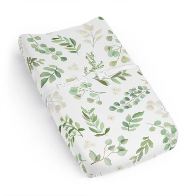 Sweet Jojo Designs Gender Neutral Unisex Changing Pad Sheet Botanical Green And White 8 Sweet Jojo Designs Gender Neutral Unisex Changing Pad Sheet Botanical Green And White - Image 6