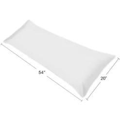 Sweet Jojo Designs Boy Or Girl Gender Neutral Unisex Body Pillow Cover (Pillow Not Included) 54in.x20in. Solid White -Kids House GUEST 692e880a 8a0c 4eb1 ae31 57061cc0a98d