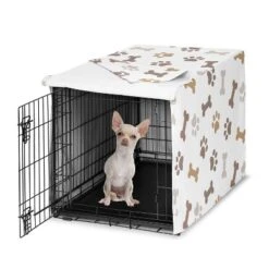 Sweet Jojo Designs Dog Crate Kennel Cover 24in. Paw And Bone Brown Grey And Taupe -Kids House GUEST 6ab6b7e7 fd6f 497c a523 b9994a1180a8