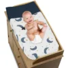 Sweet Jojo Designs Boy Or Girl Gender Neutral Unisex Changing Pad Cover Bear And Moon Blue And Gold