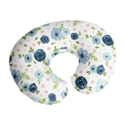 Sweet Jojo Designs Girl Support Nursing Pillow Cover (Pillow Not Included) Watercolor Floral Blue Green And Pink -Kids House GUEST 6bca1255 b70f 4633 943c 5c51ac648ebf