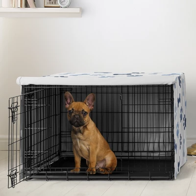 Sweet Jojo Designs Dog Crate Kennel Cover 30in. Paw And Bone Navy Blue And White 3 Sweet Jojo Designs Dog Crate Kennel Cover 30in. Paw And Bone Navy Blue And White