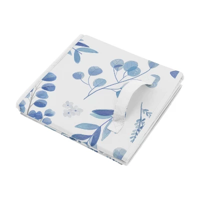 Sweet Jojo Designs Fabric Storage Bins Set Botanical Blue And White 5 Sweet Jojo Designs Fabric Storage Bins Set Botanical Blue And White - Image 3