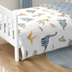 Sweet Jojo Designs Boy Toddler Bedding Set Watercolor Dinosaur Dino Multicolor 5pc -Kids House GUEST 6de48010 760a 4ed8 a707 09449d3a7501