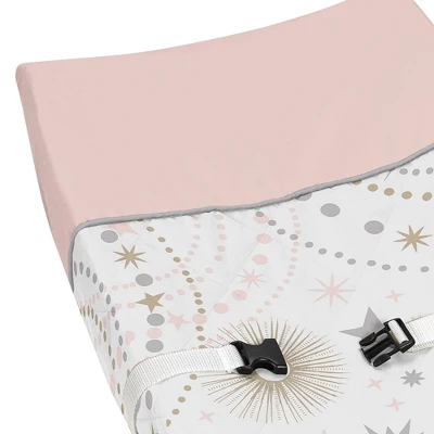 Sweet Jojo Designs Girl Changing Pad Cover Celestial Pink And Gold 5 Sweet Jojo Designs Girl Changing Pad Cover Celestial Pink And Gold - Image 3