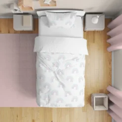 Sweet Jojo Designs Girl Toddler Bedding Set Rainbow Multicolor 5pc