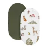 Sweet Jojo Designs Boy, Girl, Gender Neutral Baby Bassinet Fitted Sheets Set Watercolor Woodland Forest Animals Green Brown And Red 2pc -Kids House GUEST 70e3a1c1 469e 491e b74f b5c40842b223
