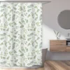 Sweet Jojo Designs Shower Curtain 72in.x72in. Botanical Green And White