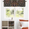 Sweet Jojo Designs Girl Window Valance Treatment 54in. Boho Floral Wildflower Black Orange And Blue -Kids House GUEST 75a0c194 1a82 4470 ae6a 21450bdce9b6