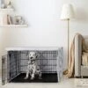 Sweet Jojo Designs Gender Neutral Unisex Dog Crate Kennel Cover 36in. Boho Fringe White And Grey -Kids House GUEST 77ab37b3 a302 46c9 86eb 1290b668b51d