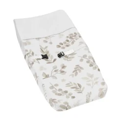 Sweet Jojo Designs Boy Or Girl Gender Neutral Unisex Changing Pad Cover Botanical Leaf Taupe And White -Kids House GUEST 7aac0df2 fce3 4b5b bf96 914847eddb68
