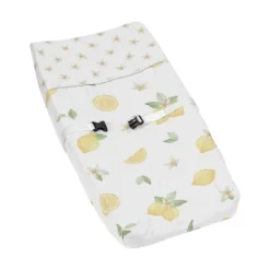 Sweet Jojo Designs Girl Changing Pad Cover Lemon Yellow White And Green -Kids House GUEST 7b4d3504 a4f0 4c42 b7a1 ae452f105c94