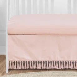 Sweet Jojo Designs Girl Baby Crib Bed Skirt Bohemian Collection Solid Blush Pink -Kids House GUEST 7d33cbcb 5484 44dc 874c 251699f78004