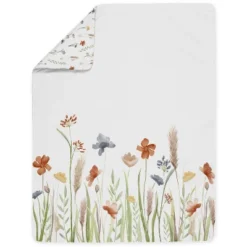 Sweet Jojo Designs Girl Toddler Bedding Set Watercolor Floral Garden Green Blue And Orange 5pc -Kids House GUEST 7f952f15 733b 49d0 8567 068ad29cc8cc