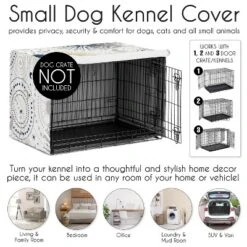 Sweet Jojo Designs Dog Crate Kennel Cover 24in. Celestial Blue Gold And Grey -Kids House GUEST 7fa1b2ff f4ba 49b1 9764 fc6be4a1cfb7