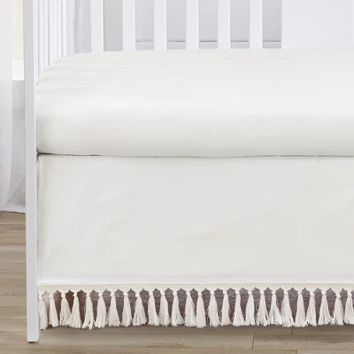 Sweet Jojo Designs Boy Or Girl Gender Neutral Unisex Baby Crib Bed Skirt Bohemian Fringe Ivory 4 Sweet Jojo Designs Boy Or Girl Gender Neutral Unisex Baby Crib Bed Skirt Bohemian Fringe Ivory - Image 2