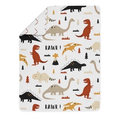 5pc Toddler Mod Dino Bedding Set Black/Orange - Sweet Jojo Designs 3 5pc Toddler Mod Dino Bedding Set Black/Orange - Sweet Jojo Designs