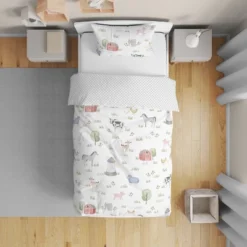 Sweet Jojo Designs Boy, Girl, Unisex/Gender Neutral Toddler Bedding Set Farm Animals Multicolor 5 Pc