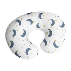 Sweet Jojo Designs Gender Neutral Support Nursing Pillow Cover (Pillow Not Included) Bear And Moon Blue Gold And White -Kids House GUEST 89d7e084 aac8 4bed a94e 5221951fabd4