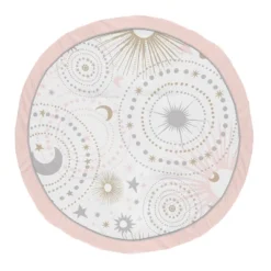 Sweet Jojo Designs Girl Baby Tummy Time Playmat Celestial Pink Gold And Grey -Kids House GUEST 8adc443a c610 4974 a513 286b937a7c97