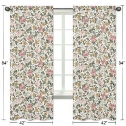 Sweet Jojo Designs Girl Window Curtain Panels Drapes 84in. Vintage Floral Pink Green Yellow 9 Sweet Jojo Designs Girl Window Curtain Panels Drapes 84in. Vintage Floral Pink Green Yellow -Kids House GUEST 8d840bda 4515 4738 b30d 74b8e5596646