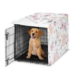 Sweet Jojo Designs Dog Crate Kennel Cover 36in. Watercolor Floral Pink And Grey -Kids House GUEST 8d8487ab d096 4871 9bc5 70281404126d