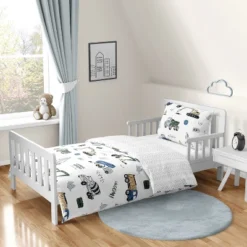 Sweet Jojo Designs Boy Toddler Bedding Set Construction Truck Green Blue And Grey 5pc. -Kids House GUEST 8ded99ab 0bc4 4761 80f6 740804321689