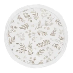 Sweet Jojo Designs Boy Girl Gender Neutral Unisex Baby Tummy Time Playmat Botanical Leaf Collection Taupe And White -Kids House GUEST 8df5f203 fc73 4993 ae23 ac6539d64b0f