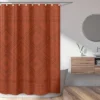 Sweet Jojo Designs Shower Curtain 72in.x72in. Boho Geometric Orange And Black