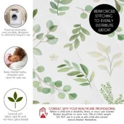 Sweet Jojo Designs Boy Girl Unisex Gender Neutral Toddler Weighted Blanket 5lbs. For Kids Botanical Green And White 11 Sweet Jojo Designs Boy Girl Unisex Gender Neutral Toddler Weighted Blanket 5lbs. For Kids Botanical Green And White -Kids House GUEST 92f4ac6b b0a5 48ca a47c e574916d3ce8