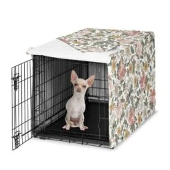 Sweet Jojo Designs Girl Dog Crate Kennel Cover 24in. Vintage Floral Pink Green And Yellow -Kids House GUEST 9320bc7a dd88 4dfc 9cf7 0e594bd5d443