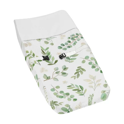 Sweet Jojo Designs Girl Changing Pad Cover Botanical Leaf Green And White 7 Sweet Jojo Designs Girl Changing Pad Cover Botanical Leaf Green And White - Image 5