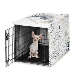 Sweet Jojo Designs Dog Crate Kennel Cover 24in. Celestial Blue Gold And Grey -Kids House GUEST 975d8b59 bdf8 4cc4 b427 d8b084777fbb