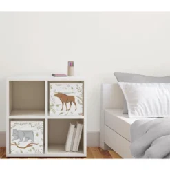 Sweet Jojo Designs Fabric Storage Bins Set Woodland Toile Multicolor