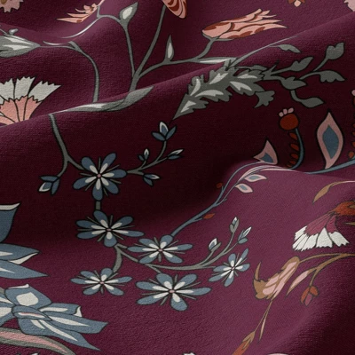 Sweet Jojo Designs Shower Curtain 72in.x72in. Boho Floral Wildflower Red Orange And Blue 7 Sweet Jojo Designs Shower Curtain 72in.x72in. Boho Floral Wildflower Red Orange And Blue - Image 5