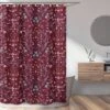 Sweet Jojo Designs Shower Curtain 72in.x72in. Boho Floral Wildflower Red Orange And Blue -Kids House GUEST 9acfc019 4fe4 445d 8126 376b4be6c452
