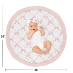 Sweet Jojo Designs Girl Baby Tummy Time Playmat Ballerina And Ballet Bows Pink And White -Kids House GUEST 9b8e80d6 b182 4163 aedb 7dacaef953d3